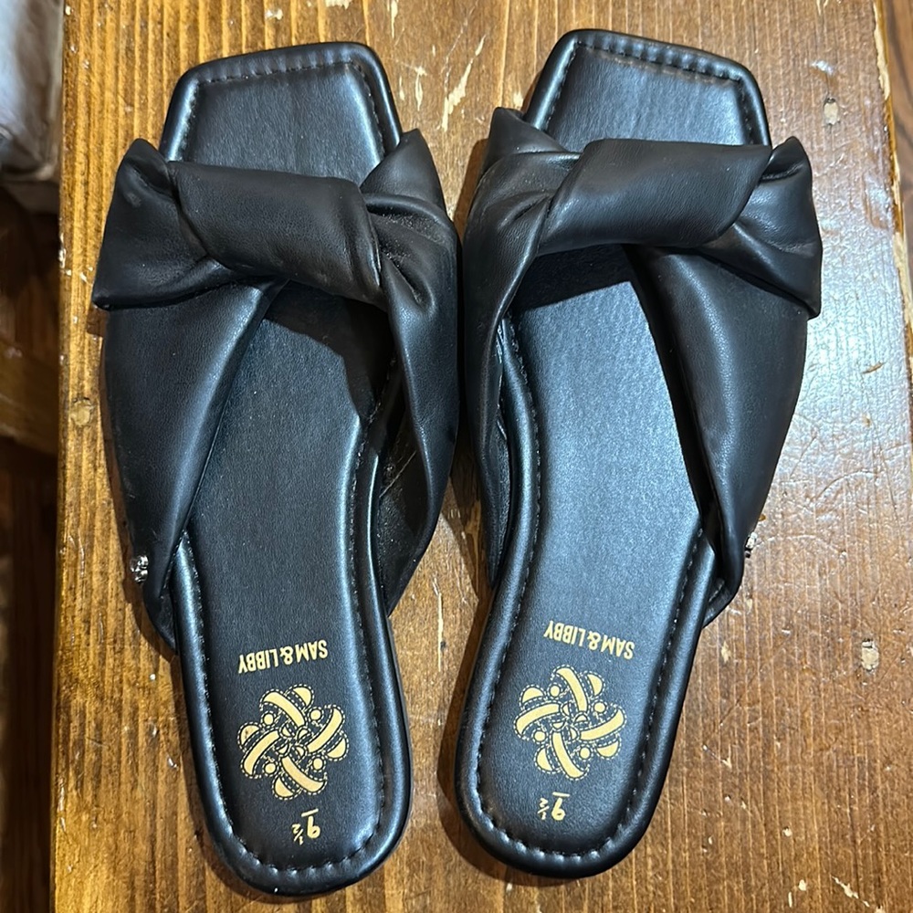 Sam & Libby Women's Taullulah Slide Sandal size various black 9 1/2 used